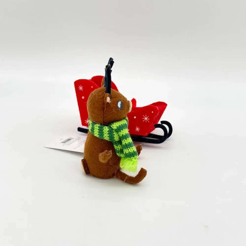 2024 Target Wondershop Duo Reindeer And Red Sleigh Christmas Winter NEW